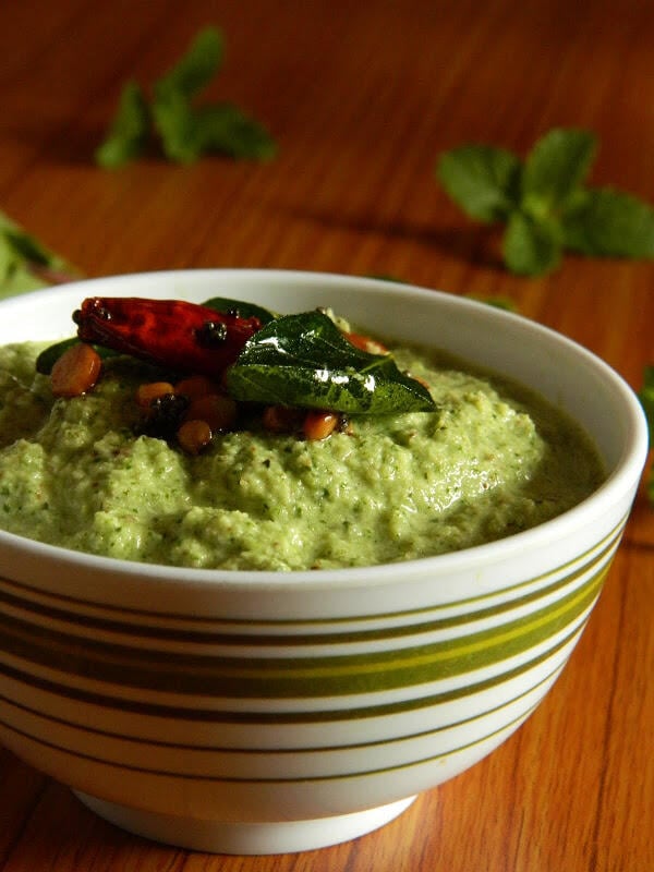 Pudina Kobbari Pachadi Mint and Coconut Chutney Blend with Spices