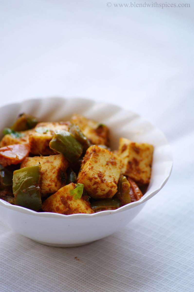 Paneer Capsicum Stir Fry - Super Easy Indian Paneer Recipe for Roti