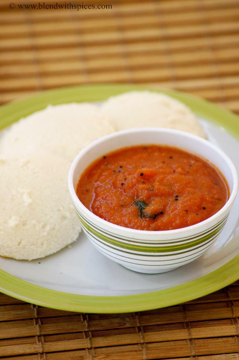Onion Tomato Red Chutney Recipe Red Chutney for Idli Dosa Easy Chutney Recipes Blend with