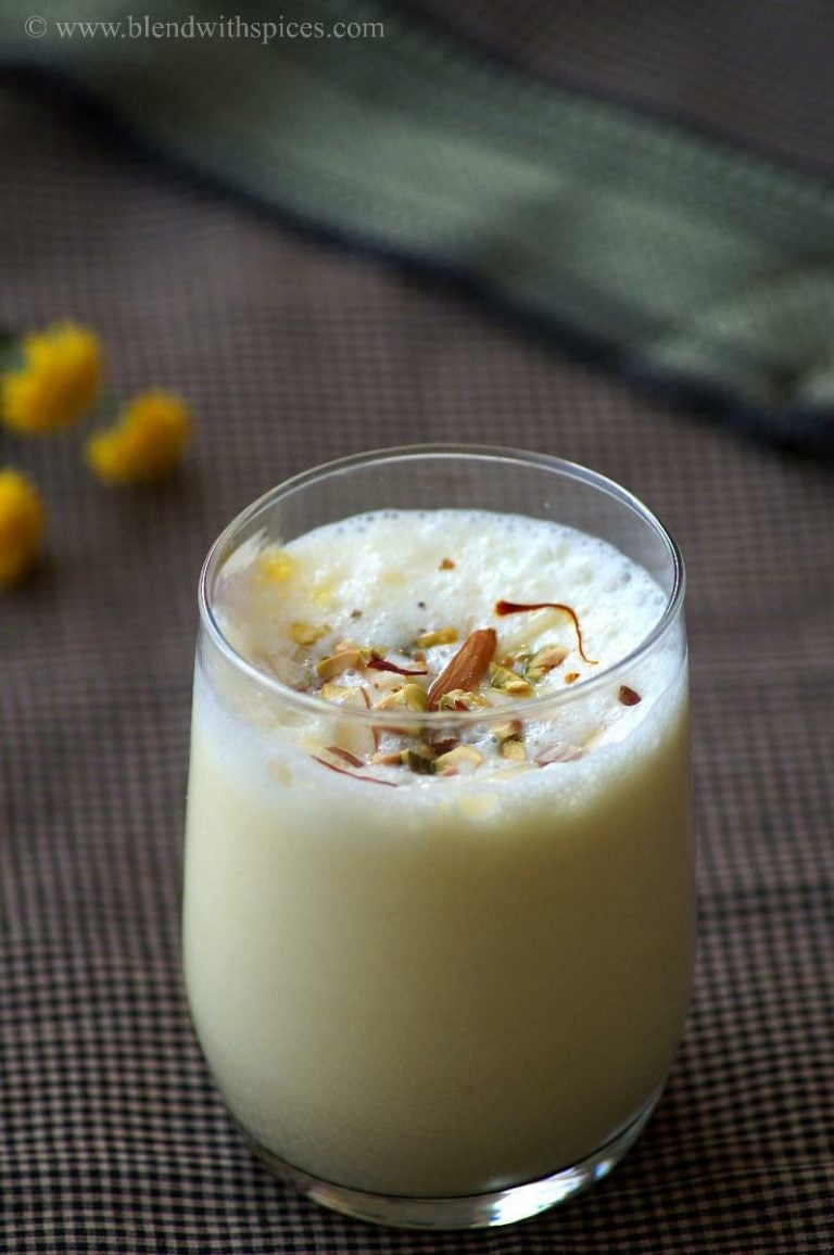 Kesar Lassi Recipe Indian Sweet Yogurt Drink with Saffron