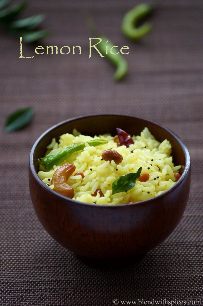 lemon rice, south indian lemon rice, nimmakaya pulihora, pulihora recipes