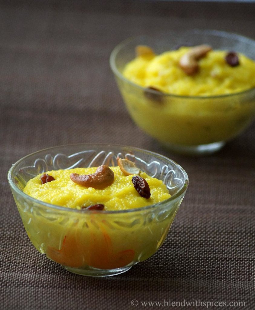 milk rava kesari, paal rava kesari recipe, how to make rava kesari with milk, easy naivedyam recipes