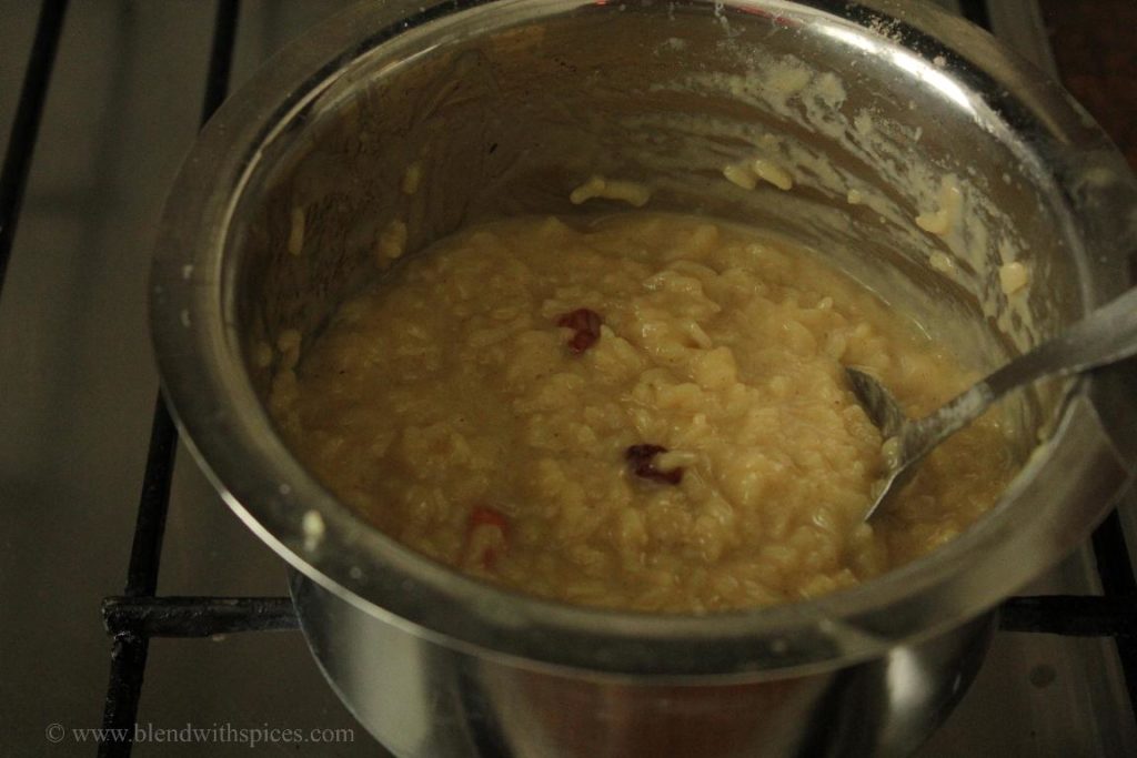 coconut milk pongali, paramannam recipes, south indian recipes