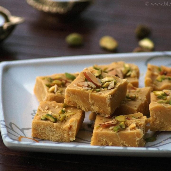 Besan Condensed Milk Burfi Recipe Easy Milkmaid Recipes