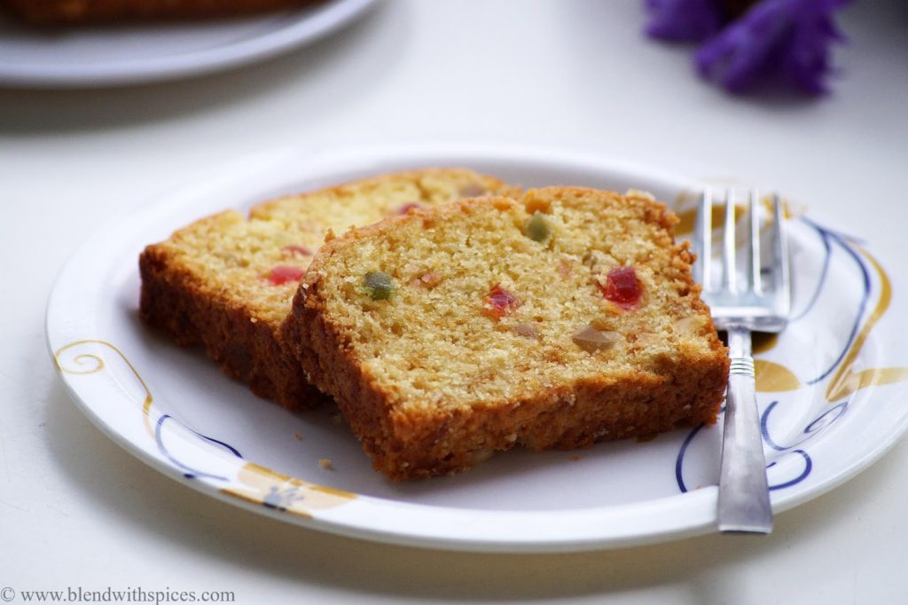 eggless tutti frutti cake recipe with step by step photos, eggless cakes recipes