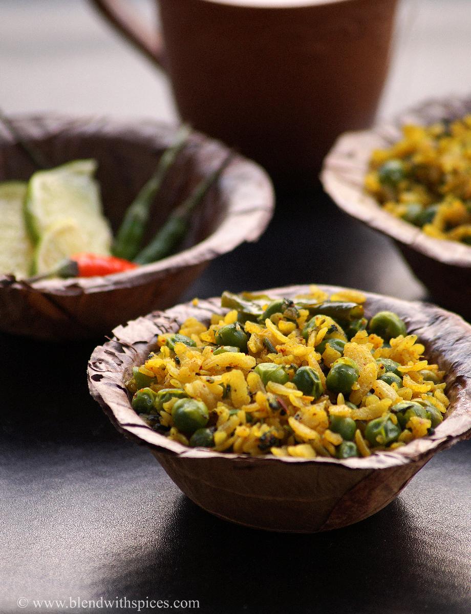 chura matar recipe, how to make peas poha, indian breakfast recipes
