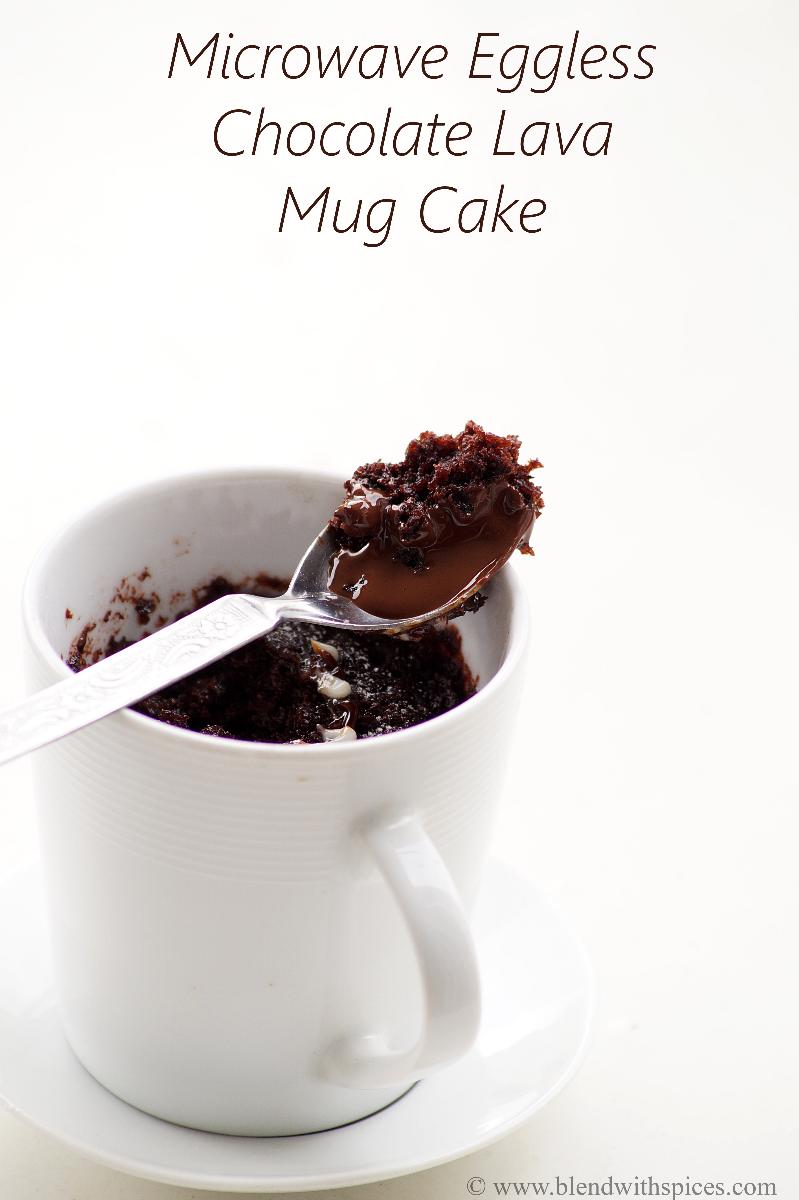 Microwave Eggless Chocolate Lava Mug Cake Recipe - How to ...