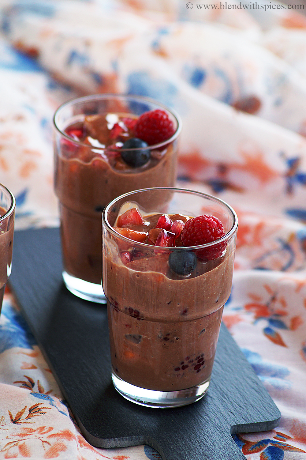 quick and easy chocolate custard recipe with fruits
