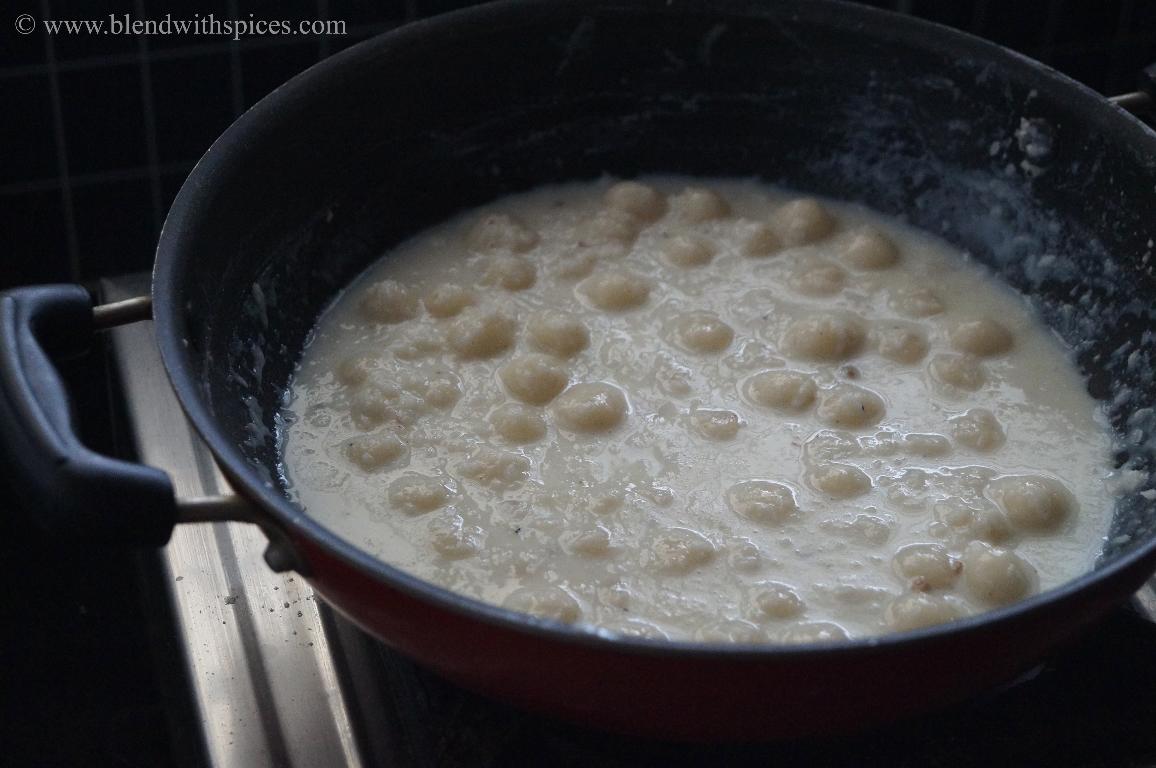 rice flour undrallu cooked in a milk and coconut sauce