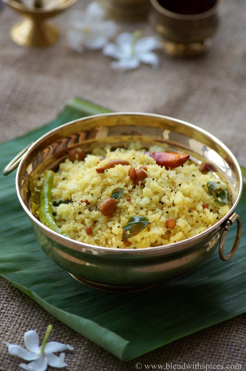 rava pulihora recipe, how to make rice rava pulihora, naivedyam recipes for vinayaka chaturthi, ganesh chaturthi prasadam, 