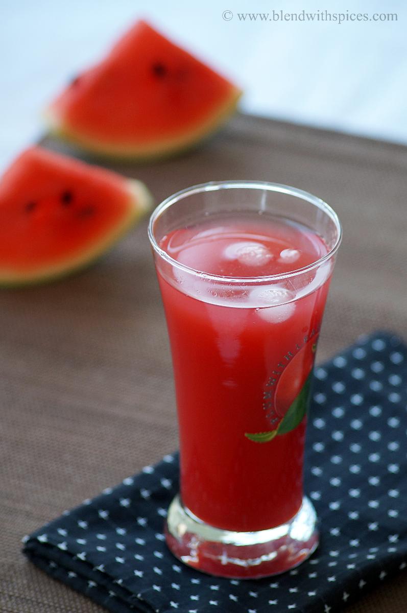 how to make watermelon mint recipe | blendwithspices.com