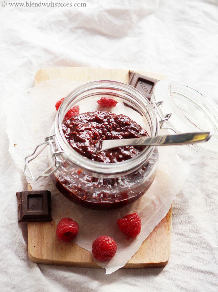 Chocolate Raspberry Jam Recipe (4 Ingredients and No Pectin)
