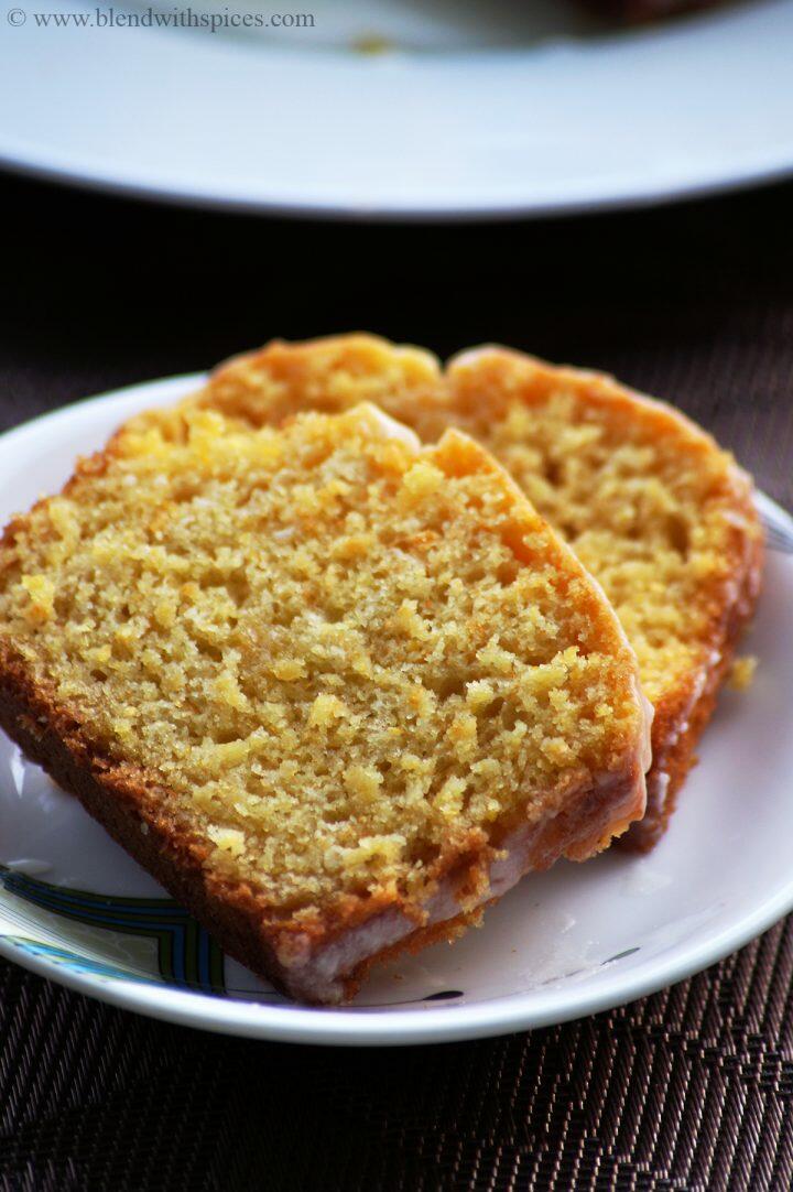 Sweet Corn Cake Recipe with Vanilla Glaze (Eggless)
