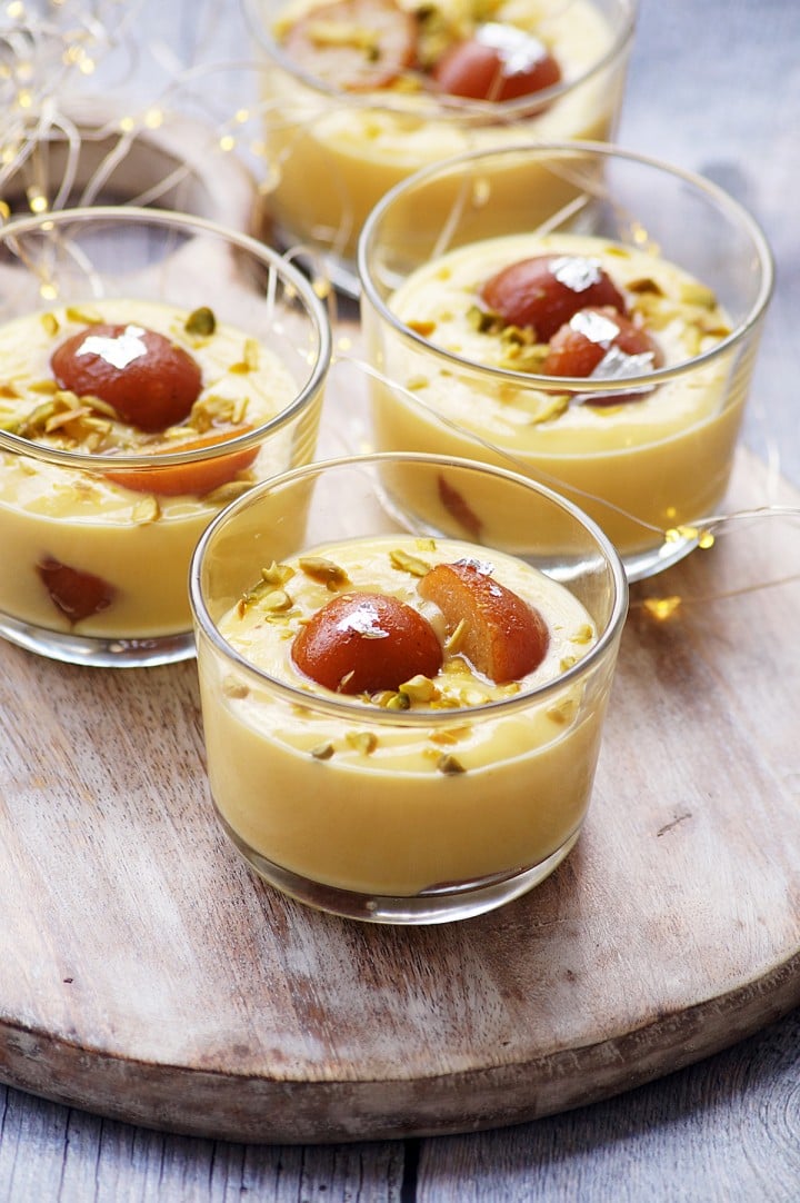 Custard Gulab Jamun Fusion Indian Dessert Recipe