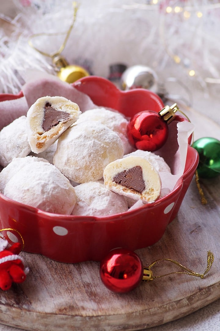 Chocolate Kiss Snowball Cookies Recipe