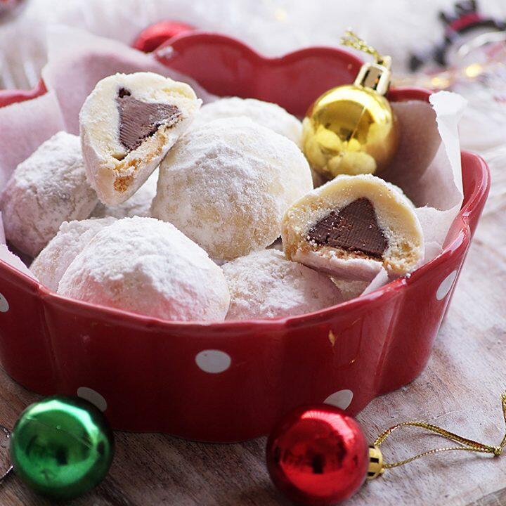 Chocolate Kiss Snowball Cookies Recipe