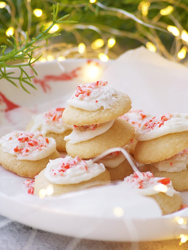 Peppermint Meltaway cookies for Christmas