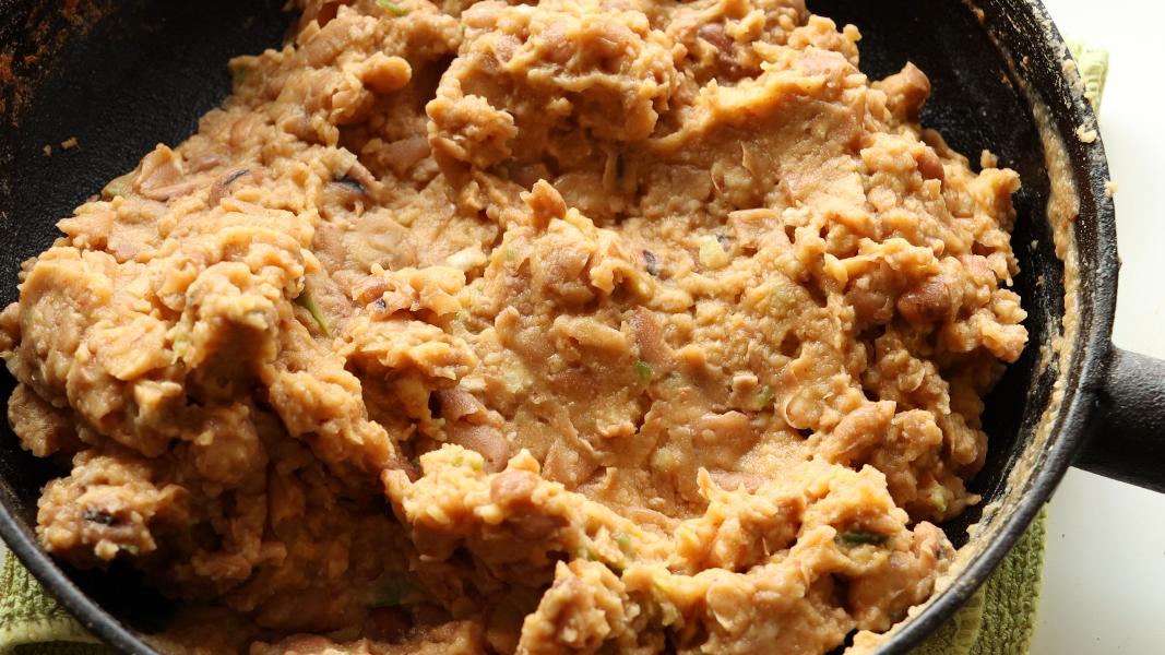 Creamy fava beans mixed with garlic  sauce